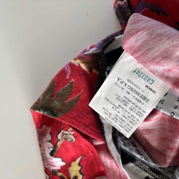 Roberto Cavalli CLASS *Vintage* Sweater Long Sleeve Red Floral Sz 8 US Authentic - Picture 14 of 14